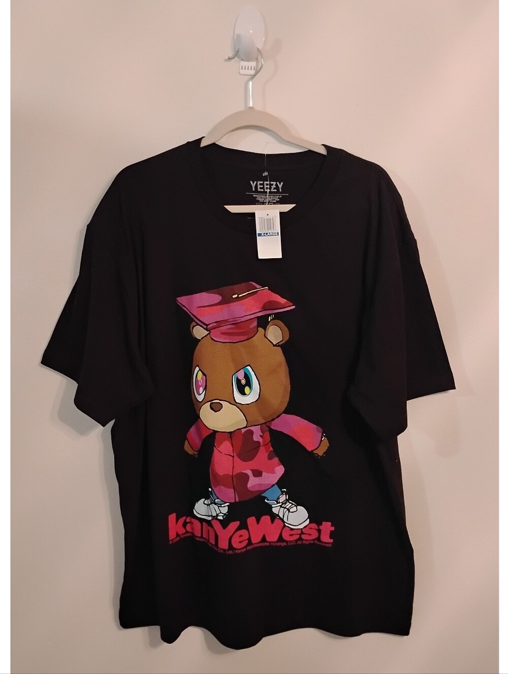 Kanye West Graduation Bear T-Shirt Size XL - Takashi Murakami Art Black Tee NWT